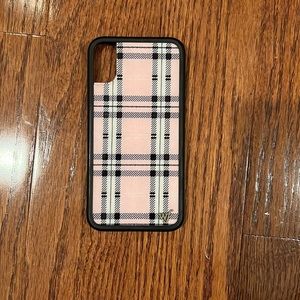 Wildflower iPhone X/Xs pink plaid case